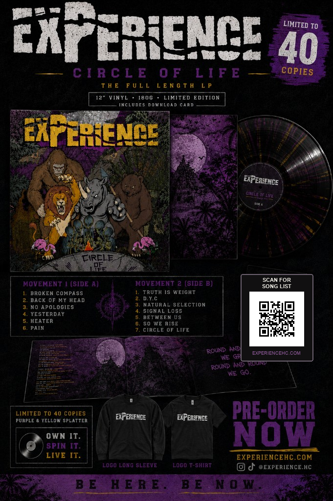 Circle Of Life limited vinyl preorder card with a QR code linking to the song list